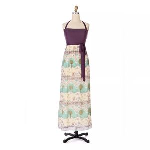 Anthropologie Maeve Purple Print Halter Maxi Dress 2